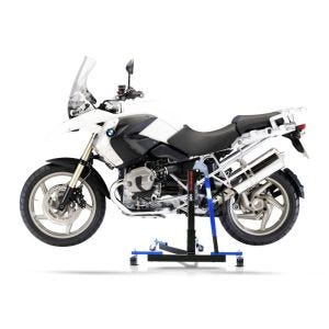 Manøvreringshjelp egnet for BMW R 1200 GS 04-12 blå - for garasje, sidestativ og hovedstativ, 300 kg
