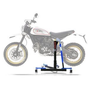 Sentralstativ egnet for Ducati Scrambler Desert Sled 17-22 blå motorsykkeljack ConStands Power-Evo