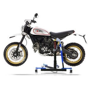 Manøvreringshjelp egnet for Ducati Scrambler Desert Sled 17-22 blå - for garasje, sidestativ og hovedstativ, 300 kg