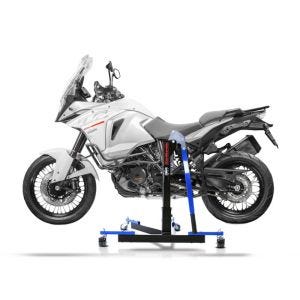 Manøvreringshjelp egnet for KTM 1290 Super Adventure R 17-20 blå - for garasje, sidestativ og hovedstativ, 300 kg