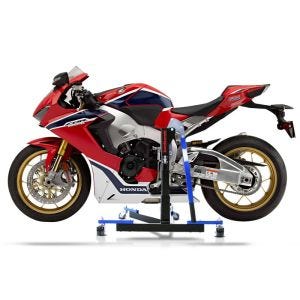 Manøvreringshjelp egnet for Honda CBR 1000 RR Fireblade 17-19 blå - for garasje, sidestativ og hovedstativ, 300 kg