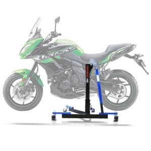 Sentralstativ egnet for Kawasaki Versys 650 06-25 blå motorsykkeljekk ConStands Power-Evo