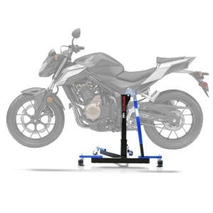Sentralstativ egnet for Honda CB 500 F 19-23 blå motorsykkeljekk ConStands Power-Evo
