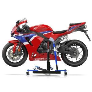 Manøvreringshjelp egnet for Honda CBR 600 RR 2024 blå - for garasje, sidestativ og hovedstativ, 300 kg