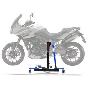 Sentralstativ egnet for Triumph Tiger 1050 07-13 blå motorsykkeljekk ConStands Power-Evo