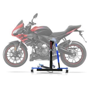 Sentralstativ egnet for Aprilia Tuono 125 17-24 blå motorsykkeljekk ConStands Power-Evo