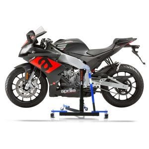 Manøvreringshjelp egnet for Aprilia RS4 125 / RS 125 11-24 blå - for garasje, sidestativ og hovedstativ, 300 kg