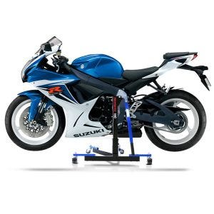 Manøvreringshjelp egnet for Suzuki GSX-R 600 11-16 blå - for garasje, sidestativ og hovedstativ, 300 kg