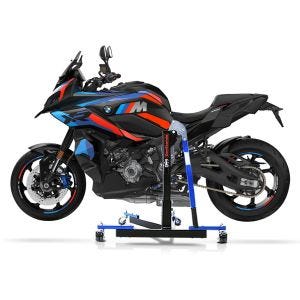 Manøvreringshjelp egnet for BMW M 1000 XR 2024 blå - for garasje, sidestativ og hovedstativ, 300 kg