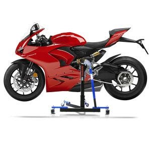 Manøvreringshjelp egnet for Ducati Panigale V2 20-24 blå motorsykkeljekk Power-Evo ConStands