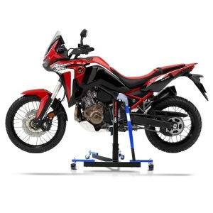 Manøvreringshjelp egnet for Honda Africa Twin 1100 20-23 blå - for garasje, sidestativ og hovedstativ, 300 kg