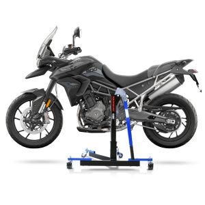 Manøvreringshjelp egnet for Triumph Tiger 900 / GT / Rally 20-24 blå - for garasje, sidestativ og hovedstativ, 300 kg
