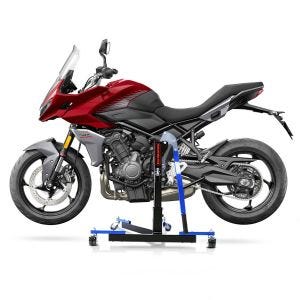 Manøvreringshjelp egnet for Triumph Tiger Sport 660 22-24 blå - for garasje, sidestativ og hovedstativ, 300 kg