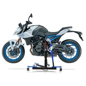 Manøvreringshjelp egnet for Suzuki GSX-8S 23 blå - for garasje, sidestativ og hovedstativ, 300 kg