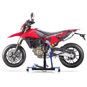 Manøvreringshjelp egnet for Ducati Hypermotard 698 Mono / RVE 2024 blå - for garasje, sidestativ og hovedstativ, 300 kg
