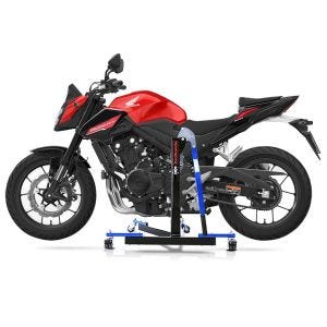 Manøvreringshjelp egnet for Honda Hornet CB 500 2024 blå - for garasje, sidestativ og hovedstativ, 300 kg
