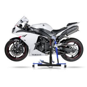 Manøvreringshjelp egnet for Yamaha YZF-R1 07-14 blå - for garasje, sidestativ og hovedstativ, 300 kg