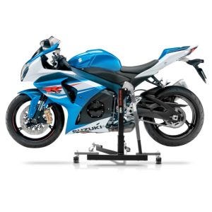 Manøvreringshjelp egnet for Suzuki GSX-R 1000 09-16 grå - for garasje, sidestativ og hovedstativ, 300 kg