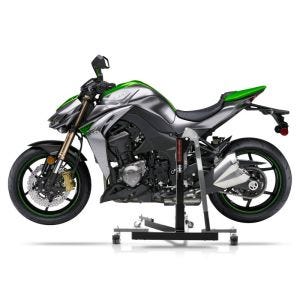 Manøvreringshjelp egnet for Kawasaki Z 1000 14-20 grå - for garasje, sidestativ og hovedstativ, 300 kg