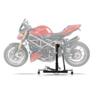Sentralstativ egnet for Ducati Streetfighter 848 11-15 grå motorsykkeljekk ConStands Power-Evo