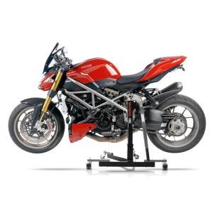 Manøvreringshjelp egnet for Ducati Streetfighter 848 11-15 grå - for garasje, sidestativ og hovedstativ, 300 kg