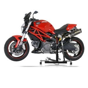 Manøvreringshjelp egnet for Ducati Monster 1100 / Evo 09-13 grå - for garasje, sidestativ og hovedstativ, 300 kg