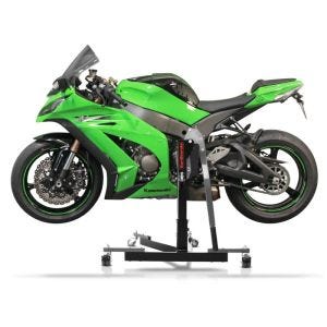 Manøvreringshjelp egnet for Kawasaki ZX-10R 11-15 grå - for garasje, sidestativ og hovedstativ, 300 kg