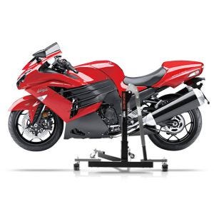 Manøvreringshjelp egnet for Kawasaki ZZR 1400 06-20 grå - for garasje, sidestativ og hovedstativ, 300 kg