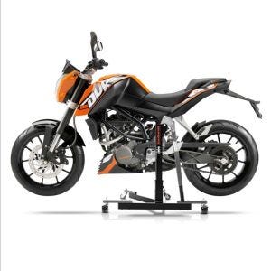 Manøvreringshjelp egnet for KTM 200 Duke 12-15 grå - for garasje, sidestativ og hovedstativ, 300 kg