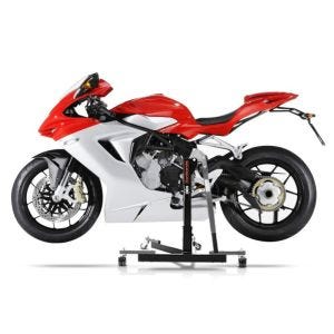 Manøvreringshjelp egnet for MV Agusta F3 675 12-20 grå - for garasje, sidestativ og hovedstativ, 300 kg
