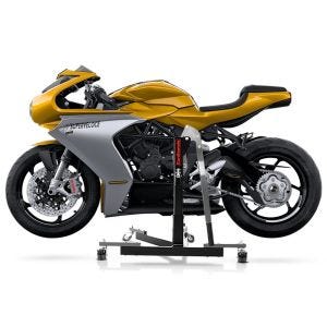 Manøvreringshjelp egnet for MV Agusta Superveloce 800 / S 19-24 grå - for garasje, sidestativ og hovedstativ, 300 kg