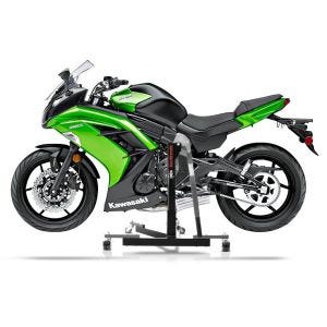 Manøvreringshjelp egnet for Kawasaki ER-6f 12-16 grå - for garasje, sidestativ og hovedstativ, 300 kg