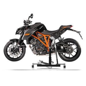 Manøvreringshjelp egnet for KTM 1290 Super Duke / R 14-16 grå - for garasje, sidestativ og hovedstativ, 300 kg
