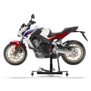 Manøvreringshjelp egnet for Honda CB 650 F 14-18 grå - for garasje, sidestativ og hovedstativ, 300 kg