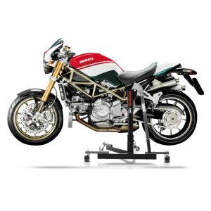 Manøvreringshjelp egnet for Ducati Monster S2R 1000 06-08 grå - for garasje, sidestativ og hovedstativ, 300 kg