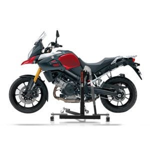 Manøvreringshjelp egnet for Suzuki V-Strom 1000 14-19 grå - for garasje, sidestativ og hovedstativ, 300 kg
