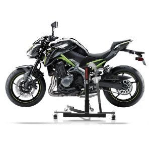 Manøvreringshjelp egnet for Kawasaki Z 900 17-24 grå - for garasje, sidestativ og hovedstativ, 300 kg