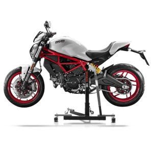 Manøvreringshjelp egnet for Ducati Monster 797 17-20 grå - for garasje, sidestativ og hovedstativ, 300 kg
