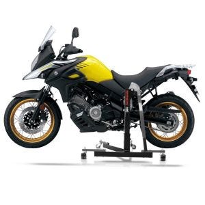 Manøvreringshjelp egnet for Suzuki V-Strom 650 / XT 04-24 grå - for garasje, sidestativ og hovedstativ, 300 kg