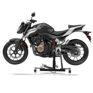 Manøvreringshjelp egnet for Honda CB 500 F 16-18 grå - for garasje, sidestativ og hovedstativ, 300 kg