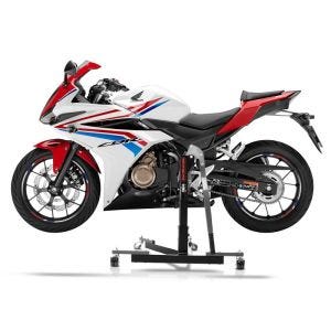 Manøvreringshjelp egnet for Honda CBR 500 R 16-18 grå - for garasje, sidestativ og hovedstativ, 300 kg