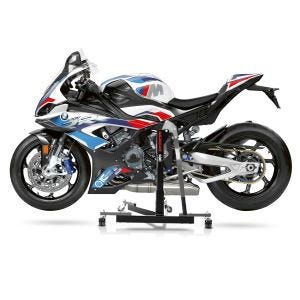 Manøvreringshjelp egnet for BMW M 1000 RR 21-24 grå - for garasje, sidestativ og hovedstativ, 300 kg