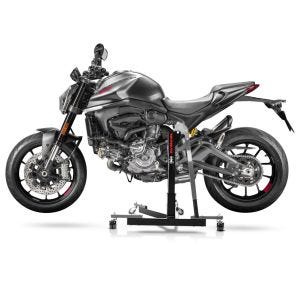 Manøvreringshjelp egnet for Ducati Monster 937 21-24 grå - for garasje, sidestativ og hovedstativ, 300 kg
