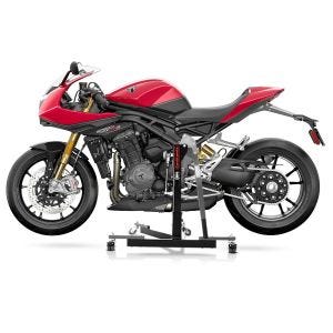 Manøvreringshjelp egnet for Triumph Speed Triple 1200 RR 22-23 grå - for garasje, sidestativ og hovedstativ, 300 kg