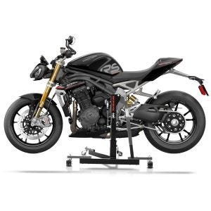 Manøvreringshjelp egnet for Triumph Speed Triple 1200 RS 21-24 grå - for garasje, sidestativ og hovedstativ, 300 kg