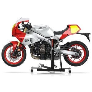 Manøvreringshjelp egnet for Yamaha XSR 900 GP 2024 grå - for garasje, sidestativ og hovedstativ, 300 kg