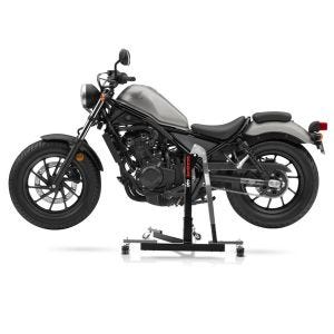 Manøvreringshjelp egnet for Honda Rebel 500 CMX 17-24 grå - for garasje, sidestativ og hovedstativ, 300 kg