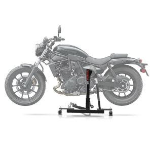 Sentralstativ egnet for Kawasaki Eliminator 500 2024 grå motorsykkeljekk ConStands Power-Evo