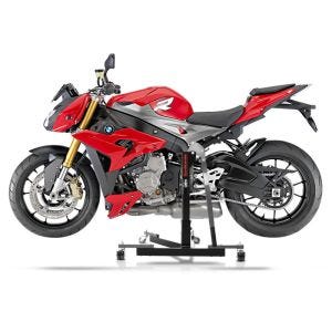Manøvreringshjelp egnet for BMW S 1000 R 17-20 grå - for garasje, sidestativ og hovedstativ, 300 kg