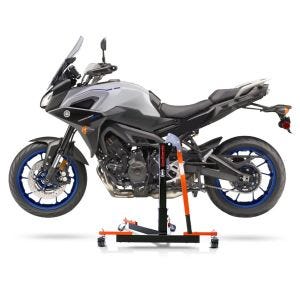 Manøvreringshjelp egnet for Yamaha MT-09 Tracer 900 15-20 orange - for garasje, sidestativ og hovedstativ, 300 kg
